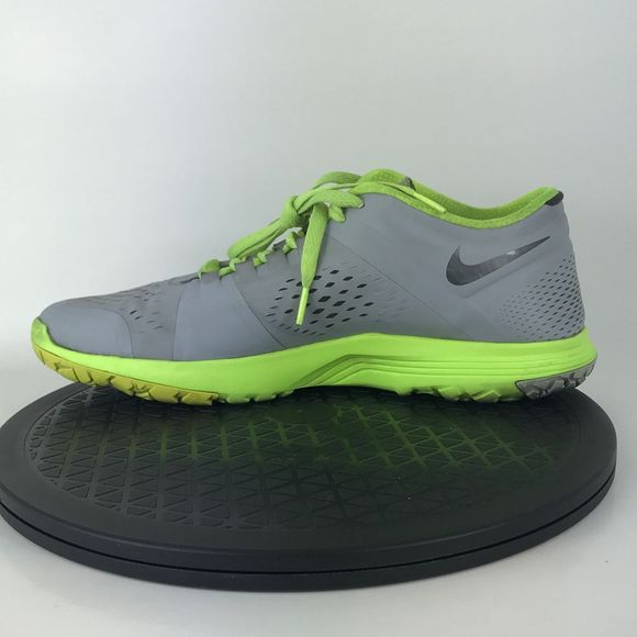 Nike FS Lite Trainer Gray/Green Athletic Running Shoes 615972-012 Men's Size 11 - Picture 9 of 12